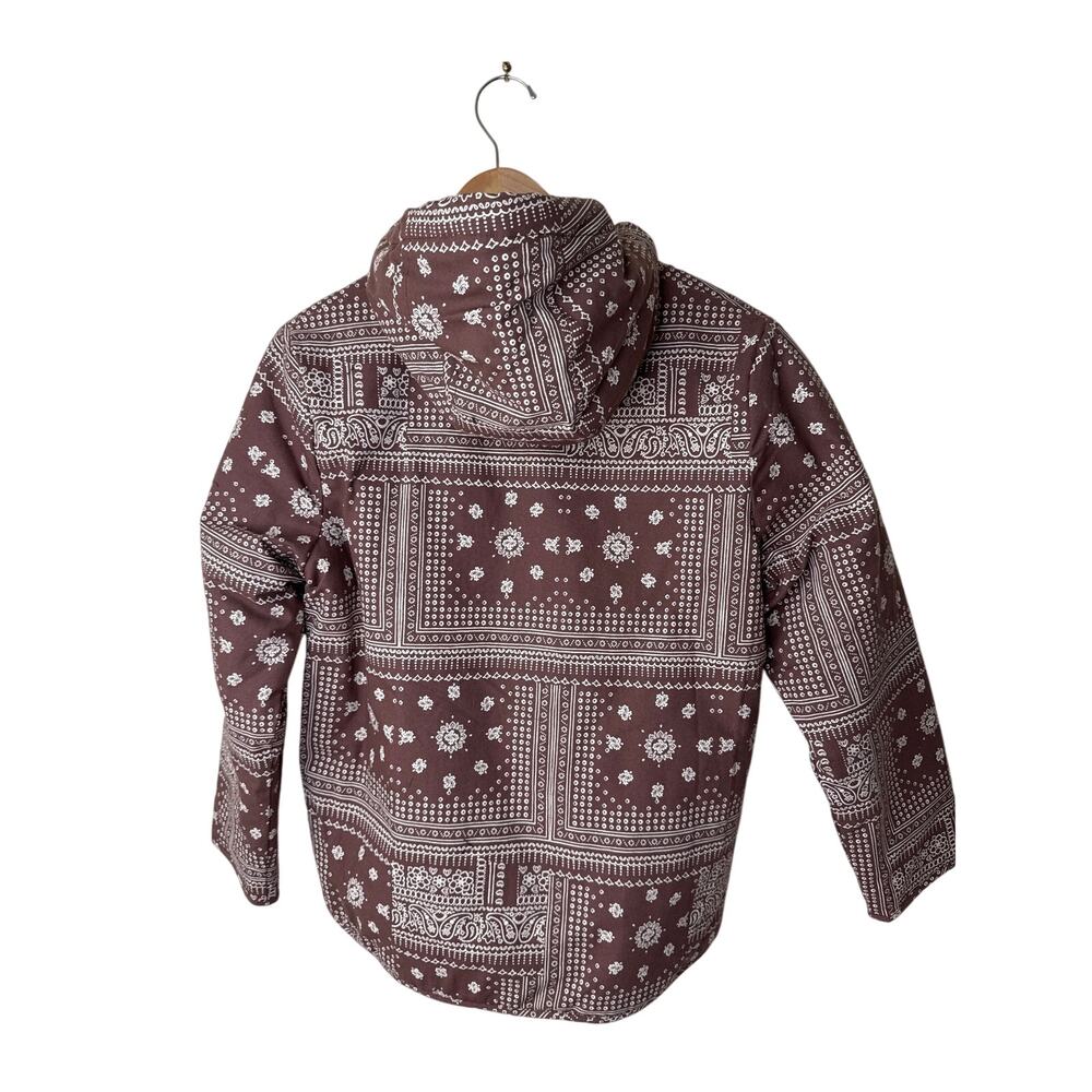 KAVU Women's Floral & Paisley Bandana Print Delmont Jacket Brown Medium - Picture 4 of 10
